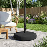 vidaXL Terras Parasolvoet 50 x 50 cm Staal Zwart