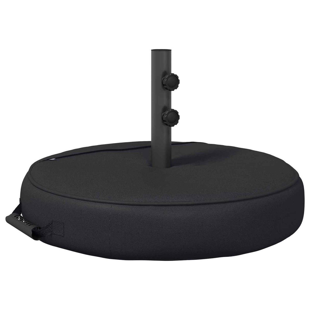 vidaXL Terras Parasolvoet 50 x 50 cm Staal Zwart