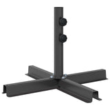 vidaXL Terras Parasolvoet 50 x 50 cm Staal Zwart