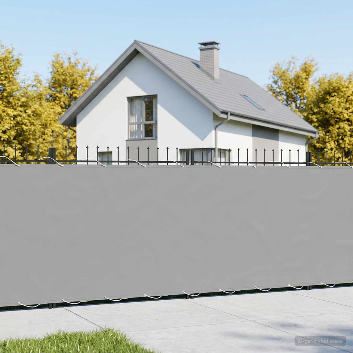 vidaXL Balkon Privacy Scherm 1,2 x 15 m Stof met PU-coating Lichtgrijs