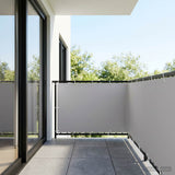 vidaXL Balkon Privacy Scherm 1,2 x 15 m Stof met PU-coating Lichtgrijs