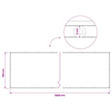 vidaXL Balkon Privacy Scherm 1,2 x 15 m Stof met PU-coating Lichtgrijs