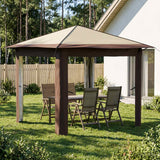 vidaXL Tuinpaviljoen zonder Zijwand 2,6 x 2,6 m Crème en bruin