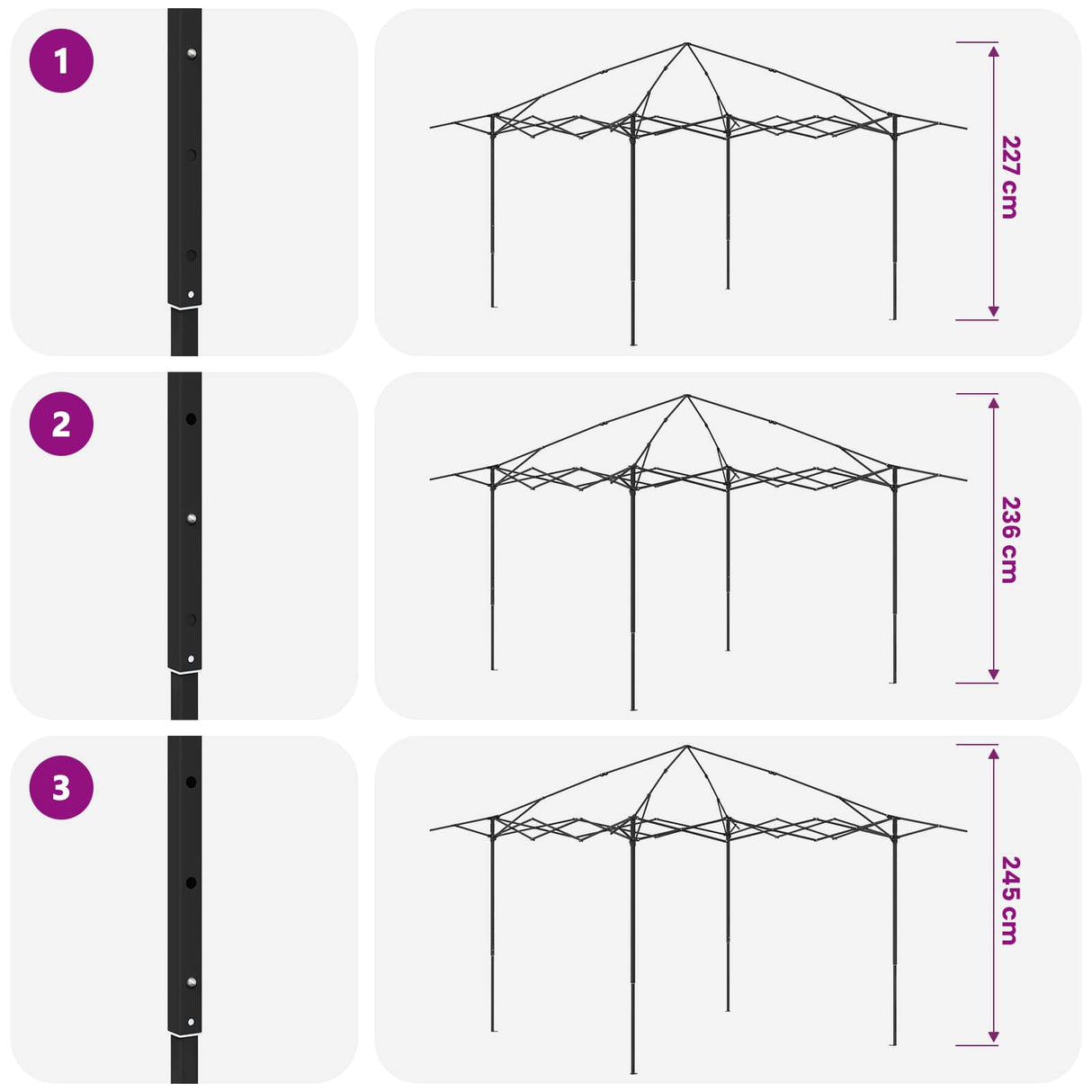 vidaXL Gazebo zonder Zijwand 4 x 4 m Crème en bruin