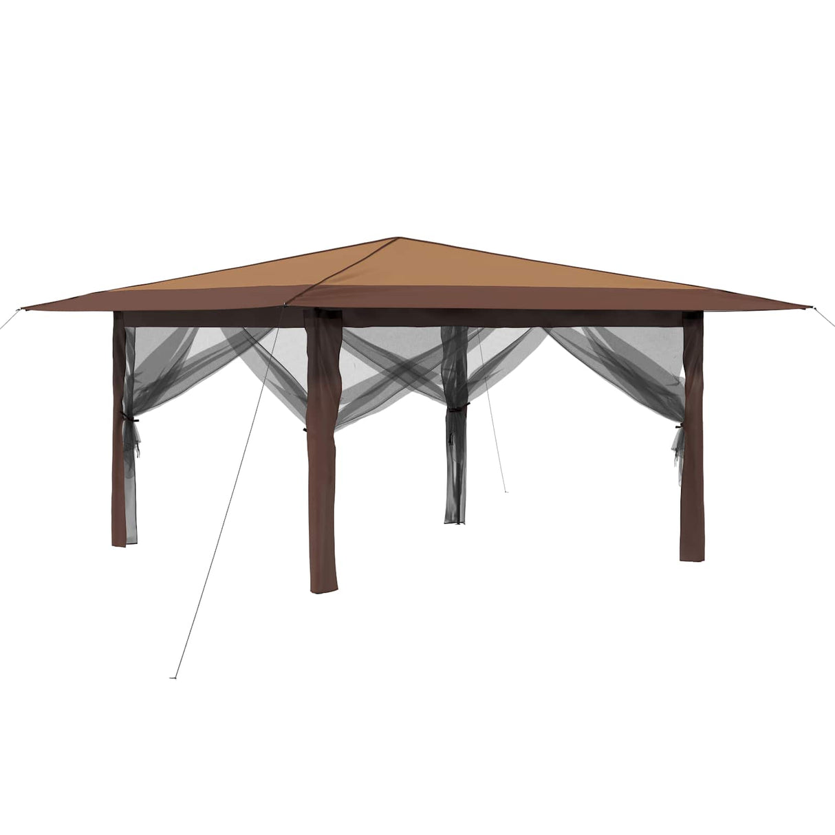vidaXL Gazebo zonder Zijwand 4 x 4 m Crème en bruin
