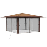 vidaXL Gazebo zonder Zijwand 4 x 4 m Crème en bruin