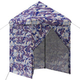 vidaXL Pop-up Gazebo with 4 Side Walls 2 x 2 m Blue Camouflage