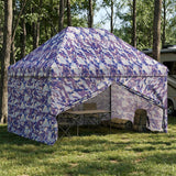 vidaXL Pop-up Gazebo with 4 Side Walls 2 x 2 m Blue Camouflage