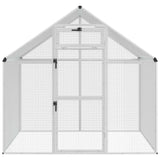 vidaXL Vogelkooi Zilverkleurig 181,5 x 110,5 x 173,5 cm