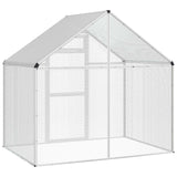 vidaXL Vogelkooi Zilverkleurig 181,5 x 110,5 x 173,5 cm
