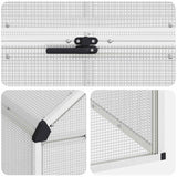 vidaXL Vogelkooi Zilverkleurig 181,5 x 110,5 x 173,5 cm