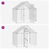 vidaXL Vogelkooi Zilverkleurig 181,5 x 110,5 x 173,5 cm