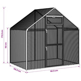 vidaXL Vogelkooi Zilverkleurig 181,5 x 110,5 x 173,5 cm