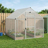 vidaXL Vogelkooi Zilverkleurig 181,5 x 110,5 x 173,5 cm