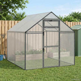 vidaXL Vogelkooi Zilverkleurig 181,5 x 110,5 x 173,5 cm