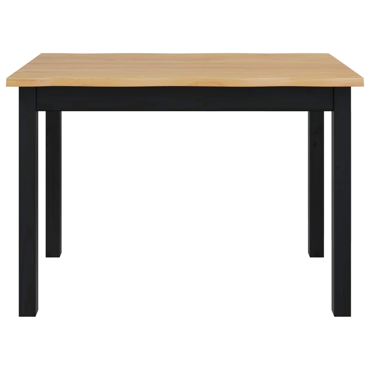 VidaXL Eettafel EKAI Zwart 112 x 70 x 76,5 cm Massief grenenhout