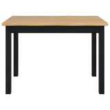 VidaXL Eettafel EKAI Zwart 112 x 70 x 76,5 cm Massief grenenhout
