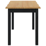 VidaXL Eettafel EKAI Zwart 112 x 70 x 76,5 cm Massief grenenhout