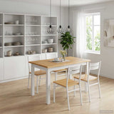 VidaXL Eettafel EKAI Zwart 112 x 70 x 76,5 cm Massief grenenhout