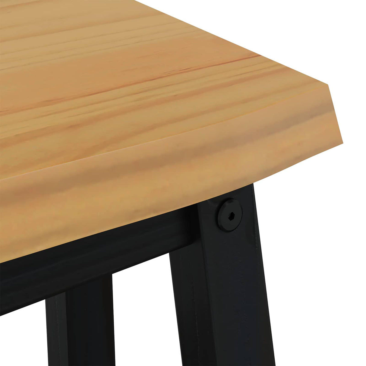 VidaXL Eetbank EKAI Zwart 91,5 x 29 x 45,5 cm Massief grenenhout