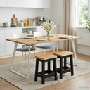 VidaXL Bar Stool EKAI 2 pcs Black 40 x 29 x 45.5 cm Solid Pine Wood