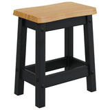VidaXL Bar Stool EKAI 2 pcs Black 40 x 29 x 45.5 cm Solid Pine Wood