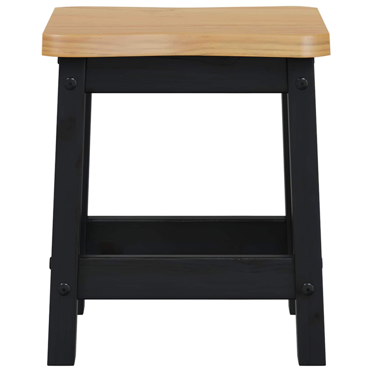 VidaXL Bar Stool EKAI 2 pcs Black 40 x 29 x 45.5 cm Solid Pine Wood