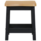 VidaXL Bar Stool EKAI 2 pcs Black 40 x 29 x 45.5 cm Solid Pine Wood