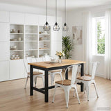 VidaXL Hoge Bartafel EKAI Zwart 112 x 70 x 91 cm Massief grenenhout