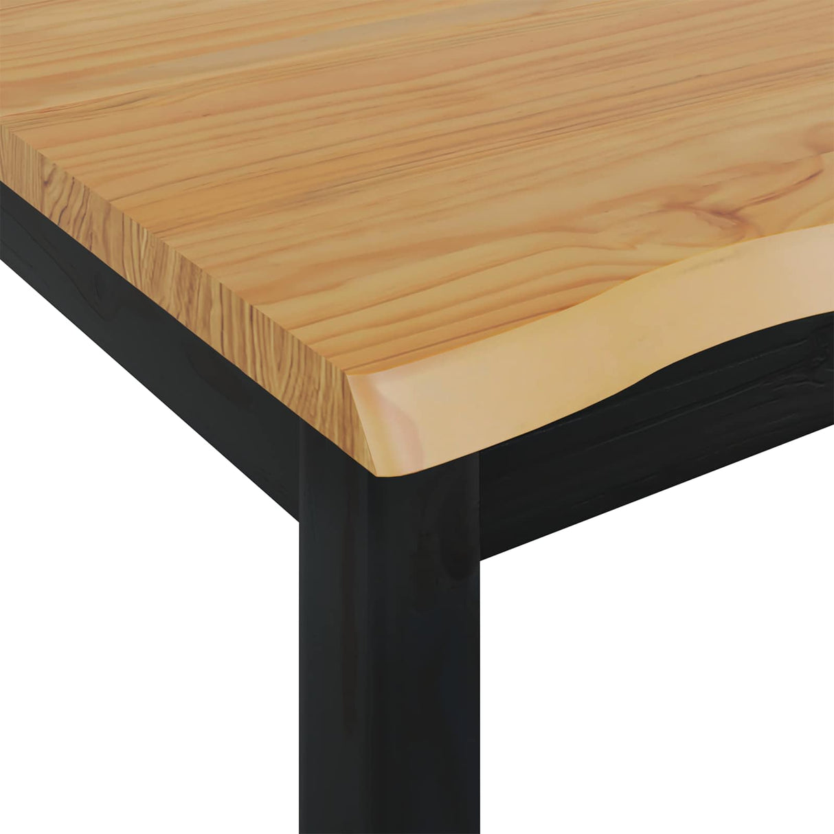 VidaXL Hoge Bartafel EKAI Zwart 112 x 70 x 91 cm Massief grenenhout