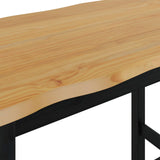 VidaXL Hoge Bartafel EKAI Zwart 112 x 70 x 91 cm Massief grenenhout