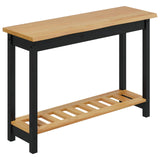 VidaXL Wandtafel EKAI Zwart 112 x 35 x 76 cm Massief grenenhout