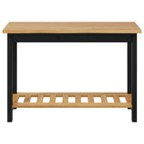 VidaXL Wandtafel EKAI Zwart 112 x 35 x 76 cm Massief grenenhout