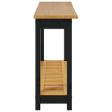 VidaXL Wandtafel EKAI Zwart 112 x 35 x 76 cm Massief grenenhout