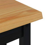 VidaXL Wandtafel EKAI Zwart 112 x 35 x 76 cm Massief grenenhout