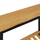 VidaXL Wandtafel EKAI Zwart 112 x 35 x 76 cm Massief grenenhout