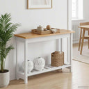 VidaXL Wandtafel EKAI Zwart 112 x 35 x 76 cm Massief grenenhout