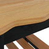 VidaXL Side Table EKAI Black 50 x 50 x 45.5 cm Solid Pine Wood