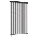 vidaXL Rolgordijn voor buiten 60x250 cm blauw en wit