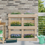 vidaXL Bloembakken voor europallets 12 st 36x13,5x9,5 cm PP grijs