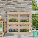 vidaXL Flower Boxes for Euro Pallets 12 pcs 36x13.5x9.5 cm PP grey