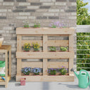 vidaXL Flower Boxes for Euro Pallets 12 pcs 36x13.5x9.5 cm PP grey