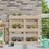 vidaXL Bloembakken voor europallets 12 st 36x13,5x9,5 cm PP grijs
