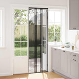 vidaXL Fly Screen Door Curtain 100x220 cm polyester mesh black