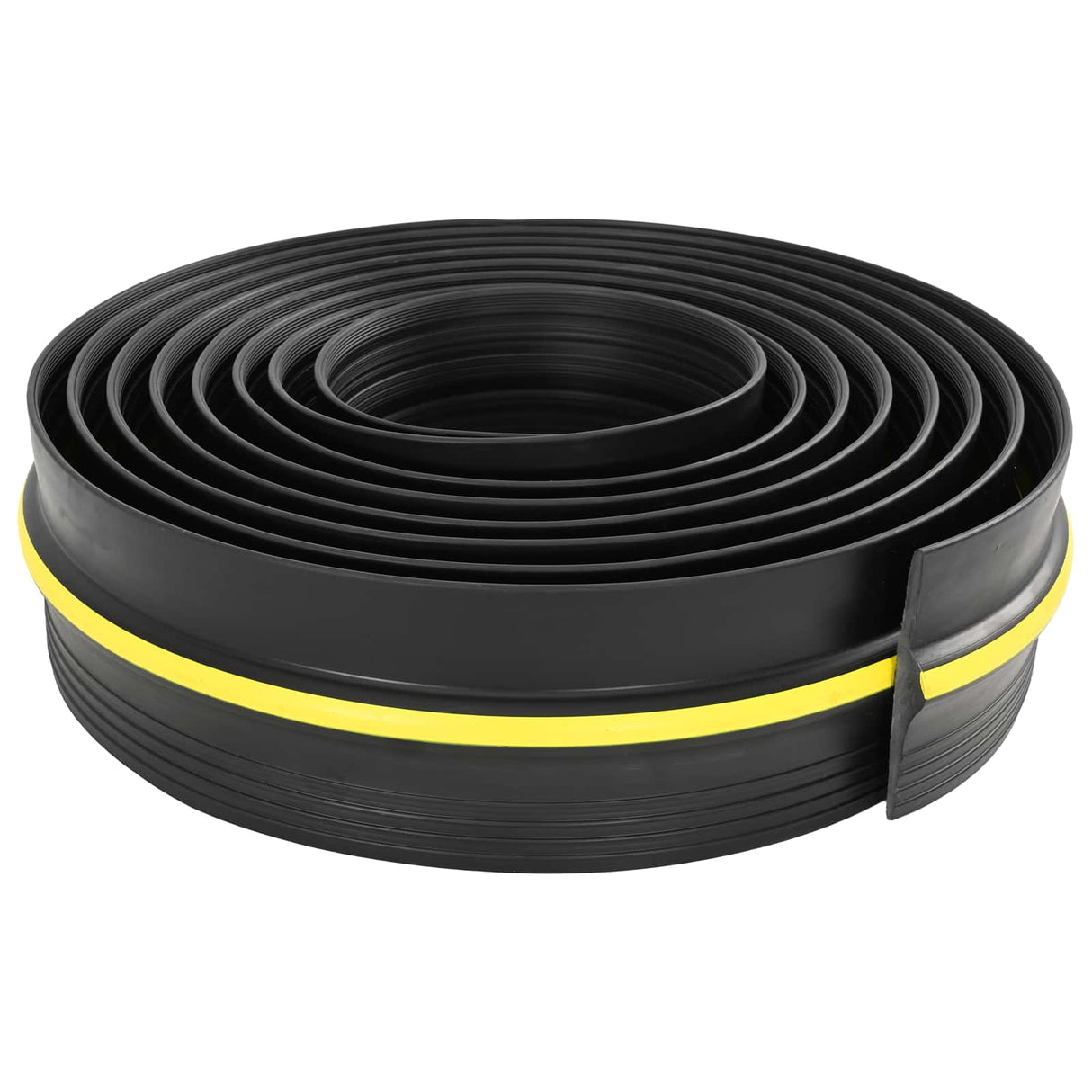 vidaXL Garage Vloerafdichting Zwart en Geel 12 x 90 mm 5,5 m PVC