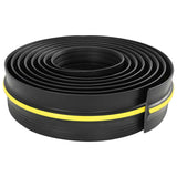 vidaXL Garage Vloerafdichting Zwart en Geel 12 x 90 mm 5,5 m PVC