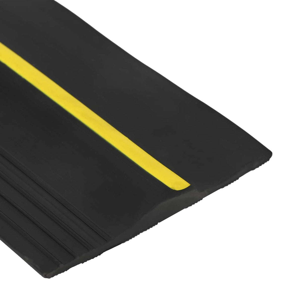 vidaXL Garage Vloerafdichting Zwart en Geel 12 x 90 mm 5,5 m PVC