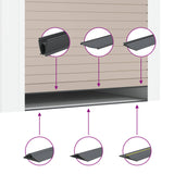 vidaXL Garage Vloerafdichting Zwart en Geel 12 x 90 mm 5,5 m PVC
