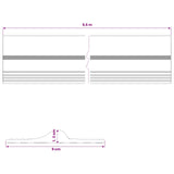 vidaXL Garage Vloerafdichting Zwart en Geel 12 x 90 mm 5,5 m PVC