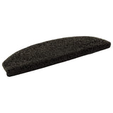 vidaXL Stair Mats 15 pcs 56x17x3 cm Grey Semi-circular
